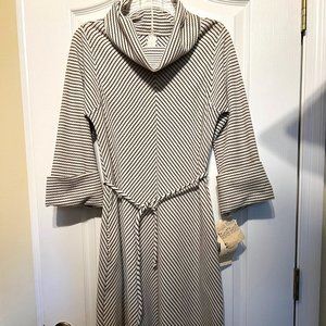 Kenny Classic Dress 1970'sVintage-NWT-Rare-Size 12-Cream & Brown-New York Store